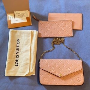 Louis Vuitton felicie pochette rose poudre